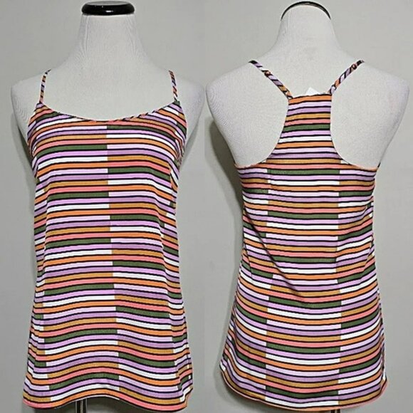 Nwt J Crew Factory Multicolored Stripe Spaghetti Strap Tank Top 4 Womens New $49 - Picture 1 of 8